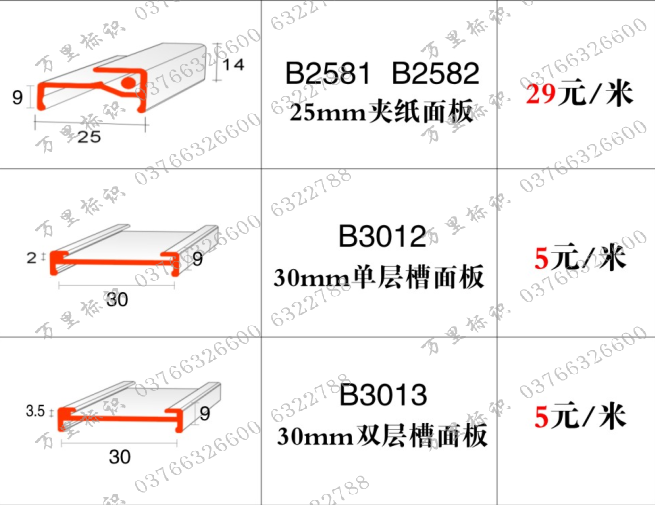 9mm�A�器槽面板�c�舴糯�B2581 B3012 B3013